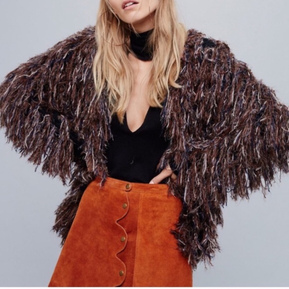 Free People Faithful Shaggy Fringe Sweater/Jacket